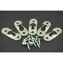 Ochoos 20pcs/lot Heavy Duty Stainless Steel Picture Hangers Keyhole Picture Frame Hanger & 40pcs Screws