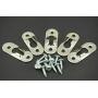 Ochoos 20pcs/lot Heavy Duty Stainless Steel Picture Hangers Keyhole Picture Frame Hanger & 40pcs Screws