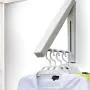 PartLove Wall Mounted Folding Clothes Hanger New Aluminum Home Clothes Storage Save Space Sturdy and Not Falling Off Great for Laundry Room Bedroom Cabinet