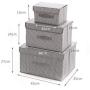 MATERIALAL Large Folding Non Woven Fabric Storage Boxes Home Supplies Clothing Underwear Socks and Kids Toys Storage,Plum