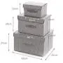 MATERIALAL Large Folding Non Woven Fabric Storage Boxes Home Supplies Clothing Underwear Socks and Kids Toys Storage,Plum