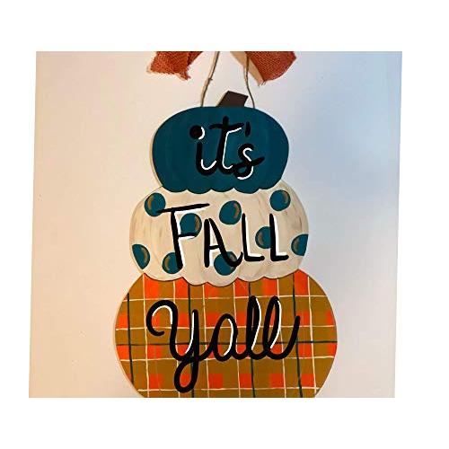 Stacked Pumpkins Door Hanger, Fall Door Hanger, Wood Door Hanger, Porch Decor