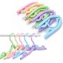 Travel Hangers Folding Clothes Hanger Portable Saving Space Magic Stretch Folding Coat Hanger Home Wardrobe Storage Rack 10pcs Random Color Travel Hangers Folding Clothes Hanger Portable Saving Space Magic Stretch Folding Coat Hanger Home Wardrobe Storage Rack 10pcs Random Color