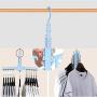 EvaroFly Multipurpose Rotatable Folding Hanger, Save Space Storage Clothes Hanger, Household Travel -Blue 46x32cm