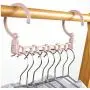 10pcs Random Color Space Saving Coat Hanger,Windproof Clothes Hanger Folding Rotating Hook Closet Hangers 10pcs Random Color Space Saving Coat Hanger,Windproof Clothes Hanger Folding Rotating Hook Closet Hangers