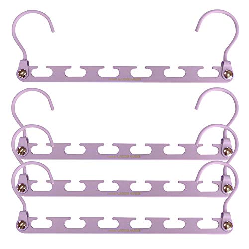 Wonder Hanger Heavy Duty 360 Swivel Action Hanger, Pack of 4 in Lilac - Keep Your Clothes Organized and Wrinkle-Free! Wonder Hanger Heavy Duty 360 Swivel Action Hanger, Pack of 4 in Lilac - Keep Your Clothes Organized and Wrinkle-Free!
