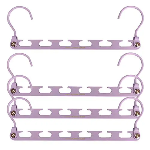 Wonder Hanger Heavy Duty 360 Swivel Action Hanger, Pack of 4 in Lilac - Keep Your Clothes Organized and Wrinkle-Free!