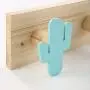 yanQxIzbiu Premium Wall Hooks,Nordic Style Wooden Cactus Wall Mount Hook, Clothes Scarf Storage Hanger Holder Blue