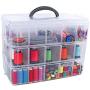 Bins & Things Stackable Storage Container with 30 Adjustable Compartments, Clear, X-Large Bins & Things Stackable Storage Container with 30 Adjustable Compartments, Clear, X-Large