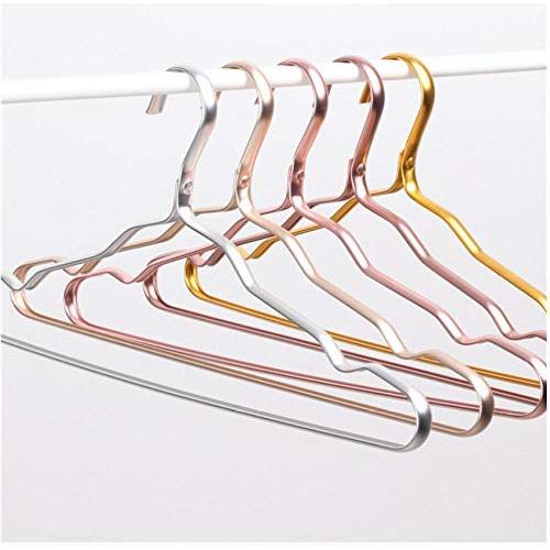 10PC Random Color Cloth Hanger Decoration Durable Antideformation Aluminium Alloy Closet Adult Skirt Dress Clothing Towel Rack Closet Space Saver