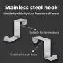 Over The Door Hook - Free Moving Adjustable Storage Organizer Rack for Hand Towel,Coat,Hat,Clothes,Hanger,Kraft Paper Bags,Towel Coat Rack Hats - Silver (5 Pack) Over The Door Hook - Free Moving Adjustable Storage Organizer Rack for Hand Towel,Coat,Hat,Clothes,Hanger,Kraft Paper Bags,Towel Coat Rack Hats - Silver (5 Pack)