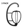 3 Pack Homegoal Wig Hanger, Portable Hanging Wig Stand for All Wigs and Hats, Collapsible Wig Dryer, Durable Wig Stand Tool Holder, Hat and Cap Holder (Black)