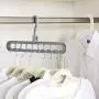 WXR Magic Hangers Space Saving Clothes HangersSmart Closet Space Saver 3 Pack Sturdy Plastic Coat Hanger for Heavy ClothesOrganizer for Closet Wardrobe System (Gray)