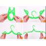 HONBAY 10PCS Portable Folding Clothes Hangers Clothes Drying Rack for Travel