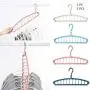 Hasde 11 Holes Clothes Hanger Organizer Rotatable Windproof Drying Racks Plastic Folding Wardrobe Storage Rack Hangers