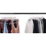 Popular Design Products 50 pc Premium Quality Easy-On Clothes Hangers - White with Black Non-Slip Pads - Space Saving Thin Profile - for Shirts, Pants, Blouses, Scarves ? Strong Enough for Coats