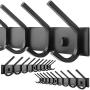WEBI Coat Rack Wall Mounted,10 Hooks for Hanging Coats,30 Inch Hook Rack Hook Rail Coat Hanger Wall Mount for Backpack,Clothes,Jacket,Black,2 Packs