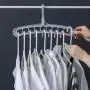ZHONGLI Nine-Hole Rotating Magic Hanger Folding Space Saving Clothes Hangers Multi-Function Hanger Wardrobe Drying Clothes