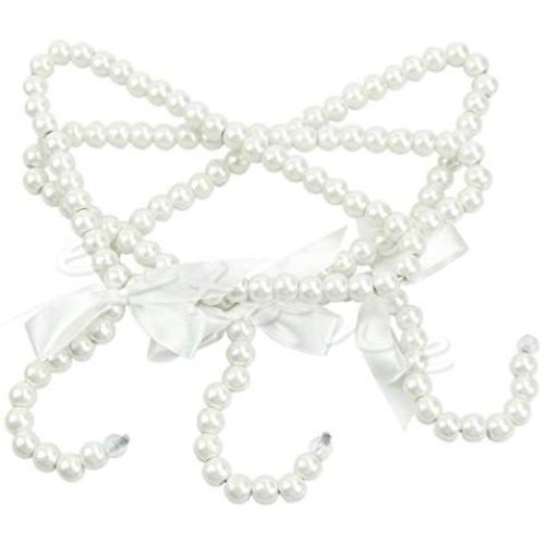 YOYOHOT 3Pcs Pet Hanger Fashion Plastic Pearl Bow Shirt Clothes Hangers for Pet Kid Children