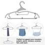 SONGMICS Plastic Hangers, Set of 50, Space-Saving Clothes Hangers, Non-Slip, for Jackets, Shirts, Dresses, Scarves, Gray UCRP42G50