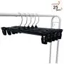 Hanger Central Heavy-Duty Black Plastic Closet Department Store Pants Hangers, 14 Inch, 25 Pack Hanger Central Heavy-Duty Black Plastic Closet Department Store Pants Hangers, 14 Inch, 25 Pack