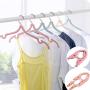 Studyset Portable Folding Travel Hanger Detachable Clips Foldable Non-Slip Clothes Hanger Beige with Clips
