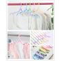 Little Patato 10Pcs Portable Travel Hangers Foldable Clothes Hangers Perfect Size Space Saving for Travel & Home Use
