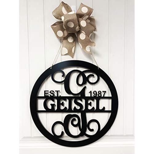 Personalized Metal Monogram Letter, Customized Door Hanger Monogram