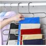 5pcs 5 Layers S Shape Multifunctional Clothes Hangers Pants Storage Hangers Cloth Rack Multilayer Storage Cloth Hanger Decoration