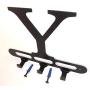 Capital Letter Y Monogram Wall Hook Hanger. Satin Black. Solid Steel. Screws Included.