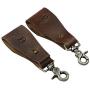 Hide & Drink, Thick Leather Pants Hanger for Clothing Stores or Household/Denim Hanger/Cloth Organizer (2-Pack) Handmade Includes 101 Year Warranty :: Bourbon Brown