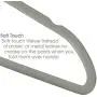 Elama Home ELH100GREY 100 Piece Set of Velvet Slim Profile Heavy Duty Felt Hangers with Stainless Steel Swivel Hooks in Gray, Grey Elama Home ELH100GREY 100 Piece Set of Velvet Slim Profile Heavy Duty Felt Hangers with Stainless Steel Swivel Hooks in Gray, Grey