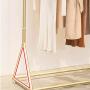 WZP Clothing Display Stand,Nano Gold Hanger,Simple Modern Clothing Store,Household Removable Hanger Floor-Standing/Golden / 120×165CM