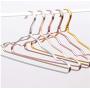 10pcs Random Color Cloth Hanger Durable Antideformation Aluminium Alloy Closet Adult Skirt Dress Clothing Towel Storage Rack Closet Space Saver