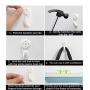 42 Pcs Hardwall Hangers Non-Trace Wall Picture Hook Hangers Frame Wedding Photos Plastic Invisible Traceless Hardwall Drywall Picture Hanging Hooks Clock Hanger Kit for Picture Photo Frame Hanging