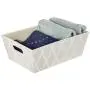 Creative Scents Galliana Decorative Storage Boxes with Moisture-Proof Interior | Heavy Duty Fabric Organizer Bin | Ample Space for Closet Organization, Toys, Laundry, Books & More (Off-White)