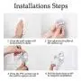 Suction Cup Hooks Wreath Hanger for Hanging Kitchen Bathroom Wall Door Necessities Decorations by WISH (4 Pack)