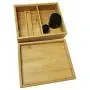 Jaycee Woodworks Stash Boxes Combo with Rolling Tray | 1 Smell Proof Stash Jar and Herb Grinder | 100% Bamboo Storage Boxes with Magnetic Lock and Removable Dividers