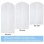 CM CUMIZON Garment Bags Translucent Hanging Garment Covers (Set of 6) for Dance Costumes Gown Dress Clothes Storage 24" x 40"/50"/60"