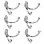 uxcell 6pcs Dual Robe Hooks Zinc Alloy Wall Mounted Coat Towel Double Towel Hooks Clothes Hanger Holder w Screws Silver Tone uxcell 6pcs Dual Robe Hooks Zinc Alloy Wall Mounted Coat Towel Double Towel Hooks Clothes Hanger Holder w Screws Silver Tone