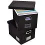 Superjare Updated File Boxes for Hanging Files, Set of 2, Storage Office Boxes with 60 lbs Weight Capacity, Durable MDF Board & Linen Fabric, File Storage Organizer for Letter/Legal - Black Superjare Updated File Boxes for Hanging Files, Set of 2, Storage Office Boxes with 60 lbs Weight Capacity, Durable MDF Board & Linen Fabric, File Storage Organizer for Letter/Legal - Black