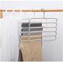 5pcs Random Color 5 Layers Hangers Multifunctional Clothes Hangers Pants Storage Hangers Cloth Rack Multilayer Storage Cloth Hanger
