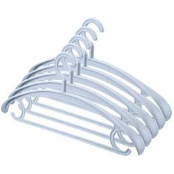 SAASNY Standard Plastic Hangers Adult Clothes Hangers,30 Pack,Thin Space Saving,Non-Slip Material,Simply Elegant,Nice Size for Adult Wardrobe/Closet/Cupboard,42 cm,Blue Ideal for Home and Shops