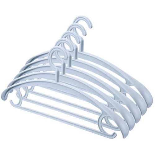 SAASNY Standard Plastic Hangers Adult Clothes Hangers,30 Pack,Thin Space Saving,Non-Slip Material,Simply Elegant,Nice Size for Adult Wardrobe/Closet/Cupboard,42 cm,Blue Ideal for Home and Shops