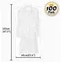 Voilamart 100 Pack Garment Bag Transparent 23.6" x 47.2" - Dustproof Polythene Hanging Clothes Suit Protector Dress Jacket Cover for Dry Cleaner, Home Storage, Travel, Wedding, Road Trip