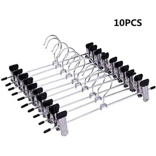 10PCS Stainless Steel Trousers Rack Clip Anti-Slip Clothespin Pants Clamp Clothes Hanger Decoration 10PCS Stainless Steel Trousers Rack Clip Anti-Slip Clothespin Pants Clamp Clothes Hanger Decoration