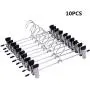 10PCS Stainless Steel Trousers Rack Clip Anti-Slip Clothespin Pants Clamp Clothes Hanger Decoration 10PCS Stainless Steel Trousers Rack Clip Anti-Slip Clothespin Pants Clamp Clothes Hanger Decoration