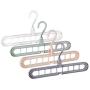 10pcs Random Color Foldable Holder Clothes Hanger Clothes Holders Pasta Multifunction Plastic Scarf Clothes Hanger Clothes Hanger Storage Rack