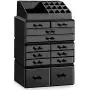 hblife Makeup Organizer Acrylic Cosmetic Storage Drawers and Jewelry Display Boxes with 12 Drawers, 9.5" x 5.4" x 15.8", Black hblife Makeup Organizer Acrylic Cosmetic Storage Drawers and Jewelry Display Boxes with 12 Drawers, 9.5" x 5.4" x 15.8", Black