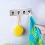 Elecplay Adhesive Hooks,Stainless Steel Stick Hooks 3M Self Adhesive Wall Key Coat Towel Hooks Hanger for Kitchen Bathroom Closet Room